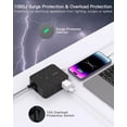 thumbnail image 3 of Power Strip Surge Protector,  8 Outlets with 4 USB Charging Ports(2 USB C), 3 Side Outlet Extender with 5 Ft Extension Cord, Flat Plug, Wall Mount, Desk Charging Station for Home Office ETL, 3 of 7