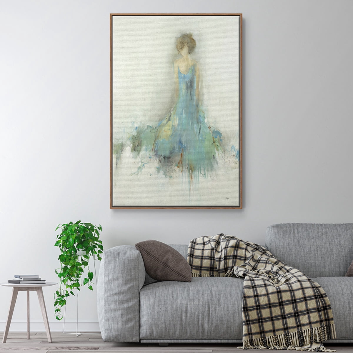 Reflection on You Framed Premium Gallery Wrapped Canvas - Ready to Hang - 17 x 25 - Walnut Floating Frame