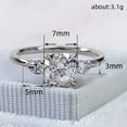 thumbnail image 5 of PULABO Classic Bridal Cocktail For Women Gift for Wife Shiny Comfortable Fit AAA Zircon CZ Ring Perfect Present With Gift Packaging, 5 of 9