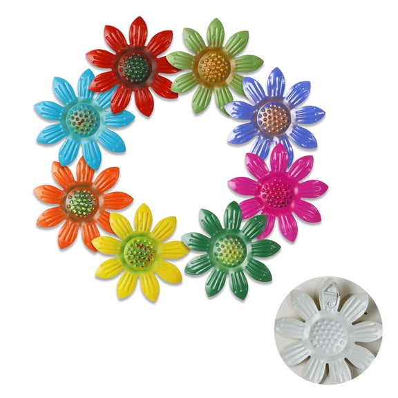 Daisy-Shaped Iron Garden Wall Hanging, Decorative Horticultural Art for Courtyard and Patio, Giftable Ornament for Garden and Nature Enthusiasts, for Seasonal Yard Styling