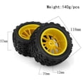 thumbnail image 4 of 4 Pcs 118MM 1/10 Pneu de Camion RC pour Arrma, Rouge, 4 of 5