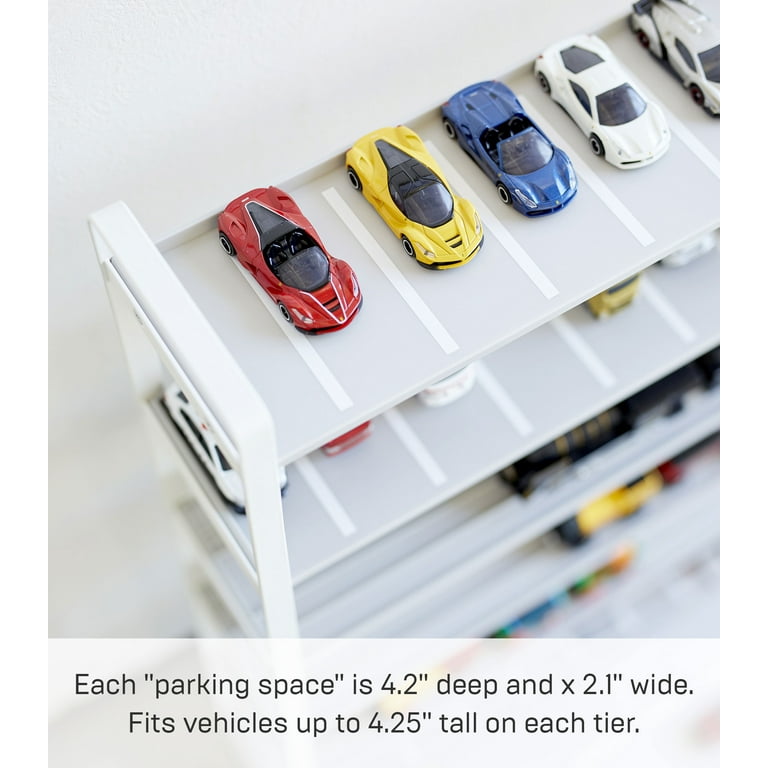 Yamazaki Home Kids' Parking Garage, White Steel Storage Organizer