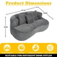 thumbnail image 4 of Homefun Bean Bag Lazy Loveseat Sofa Chair High Back Indoor Floor Lounger Adults Kids Accent Seating, 4 of 6