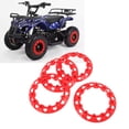 thumbnail image 4 of ATV Wheel Hub Decor Trim Cover, 4Pcs 8 Inch Protection Scratch Plastic Hubcap Trim Cover Universal for Go Kart, 4 of 7