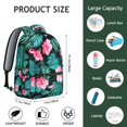 thumbnail image 6 of Back to School Backpack: Hawaii Tropical Wind Palm Leaves Design, Durable Lightweight Laptop Daypack, Large Capacity, Perfect Gift for High School, College Students for Campus Commute, 6 of 6