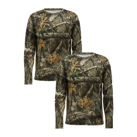 Realtree Men s Moisture-Wicking Long Sleeve Hunting Shirts Camo 2 Count