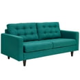 thumbnail image 4 of Modway Empress Upholstered Fabric Loveseat in Teal, 4 of 4