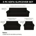 thumbnail image 5 of 3pc Stretch Sofa Slipcover Set - Form-Fit Loveseat/Armchair Covers - Wrinkle-Free Polyester (Holiday Gift for Parents), 5 of 22