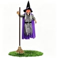 thumbnail image 2 of ShengapQ Halloween Decorations Luminous Witch Hanging Prop Terrifying Outdoor Décor Scary Voice Activation Ghost Toy, 71in, 2 of 7