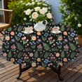 thumbnail image 4 of Pioneer Flower Floral Print Pattern Round Tablecloth 60 X 60 Inch, Wrinkle Resistant Wipeable Table Cloth for Kitchen Dining Picnic Patio Party, 4 of 6