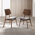 thumbnail image 6 of New Classic Furniture Oscar Wood Dining Chair in Walnut/Dark Gray (Set of 2), 6 of 6
