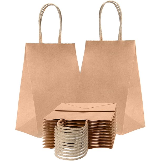 Download Paper Bags Shopping Bags 5.25 x 3.75 x 8. Pack of 50 Grocery Bags 5 1/2 x 3 3/4 x 8 Natural ...