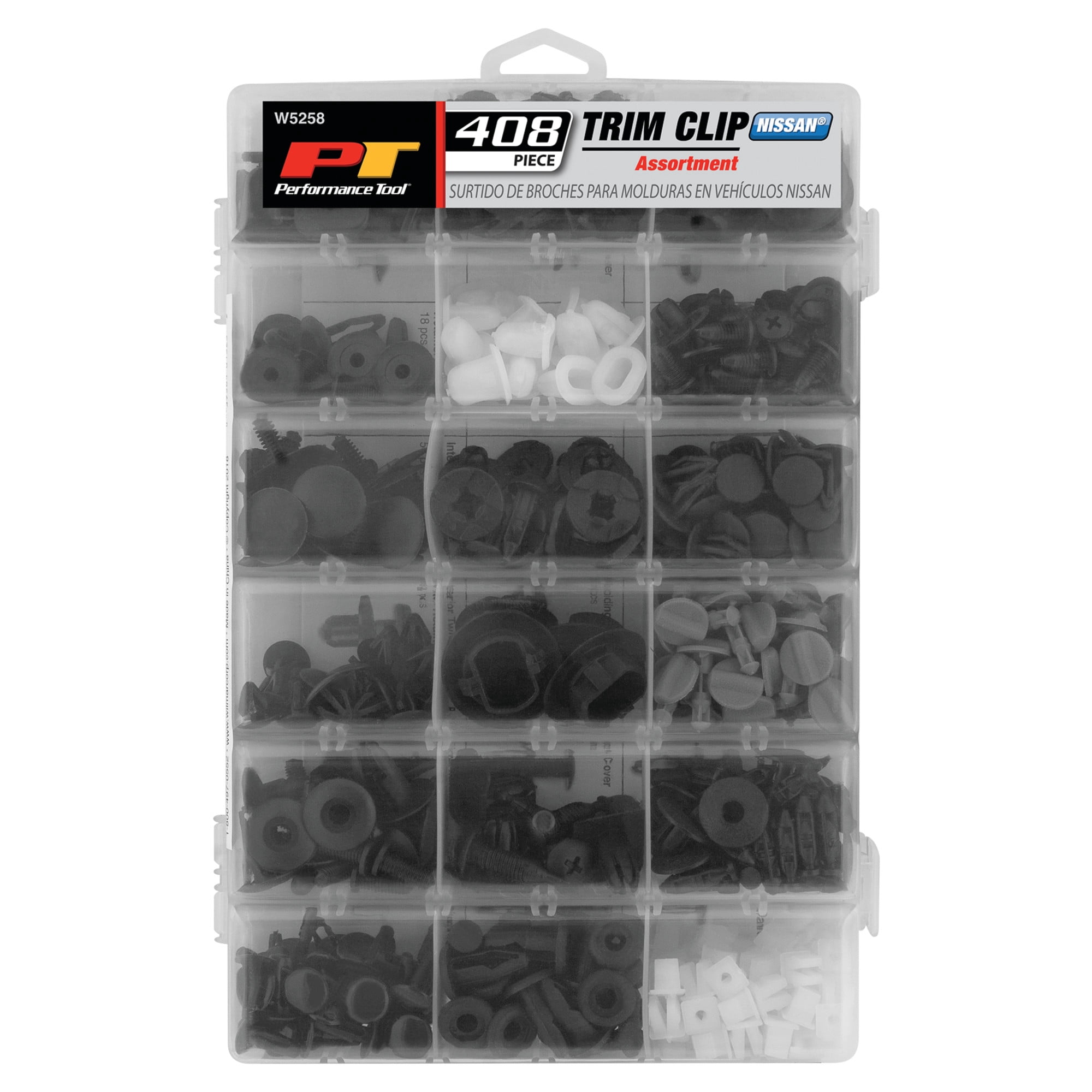 Wilmar Corp. / Performance Tool 408 Piece Nissan Trim Clip Assortment