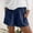 Dark Blue, variant on ITSAME Womens Plus Size Shorts, Loose Elastic Waist Cotton Linen Casual Shorts with Pockets Black 4XL