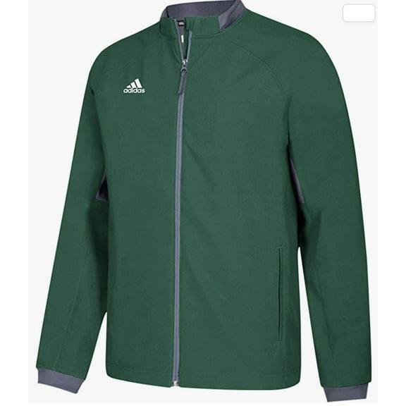 6785 Adidas Mens Climawarm Fielder's Choice Full-Zip Warm Jacket Green XS