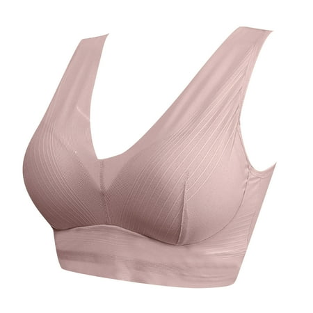 

GWAABD Comfortable Bra Women Full Cup Thin Underwear Plus Size Wireless Sports Bra Lace Bra Cover Cup Large Size Vest Bras