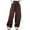 Coffee, variant on Edvintorg 8-14 Years Girls' Pants Streetwear Solid Color Casual Elastic High Waisted Straight Leg Baggy Pants Wide Leg Pants Trousers with Pocket Teenage Girls' Clothing