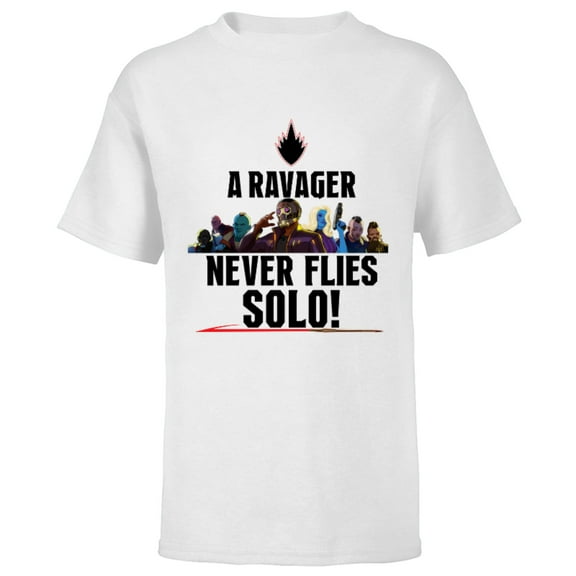 Marvel WHAT IF…? A Ravager Never Flies Solo Standard - Short Sleeve T-Shirt for Kids – Customized-White