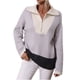 thumbnail image 1 of Moda mujer cuello alto manga larga cremallera Color a juego suéter camisetas Fridja  hjk2763, 1 of 6
