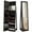 Dark Brown, variant on Costway Mirrored Jewelry Cabinet Lockable Standing Storage Organizer with Shelf White