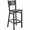 Walnut Wood Seat/Black Metal Frame, variant on Flash Furniture HERCULES Series Black Grid Back Metal Restaurant Barstool - Natural Wood Seat