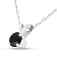 thumbnail image 4 of SuperJeweler 1/4 Carat Black Diamond Solitaire Pendant in 14k White Gold for Women, 4 of 6