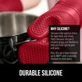 thumbnail image 5 of GORILLA GRIP Heat and Slip Resistant Silicone Oven Mitts and Trivet Set, Waterproof, Set of 4, Red, 5 of 10
