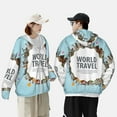 thumbnail image 4 of Kdxio World Travel Print Women Men Sun Protection UPF 50+ Jackets Zip Up Long Sleeve Hoodie Hiking Lightweight with Pockets, 4 of 7