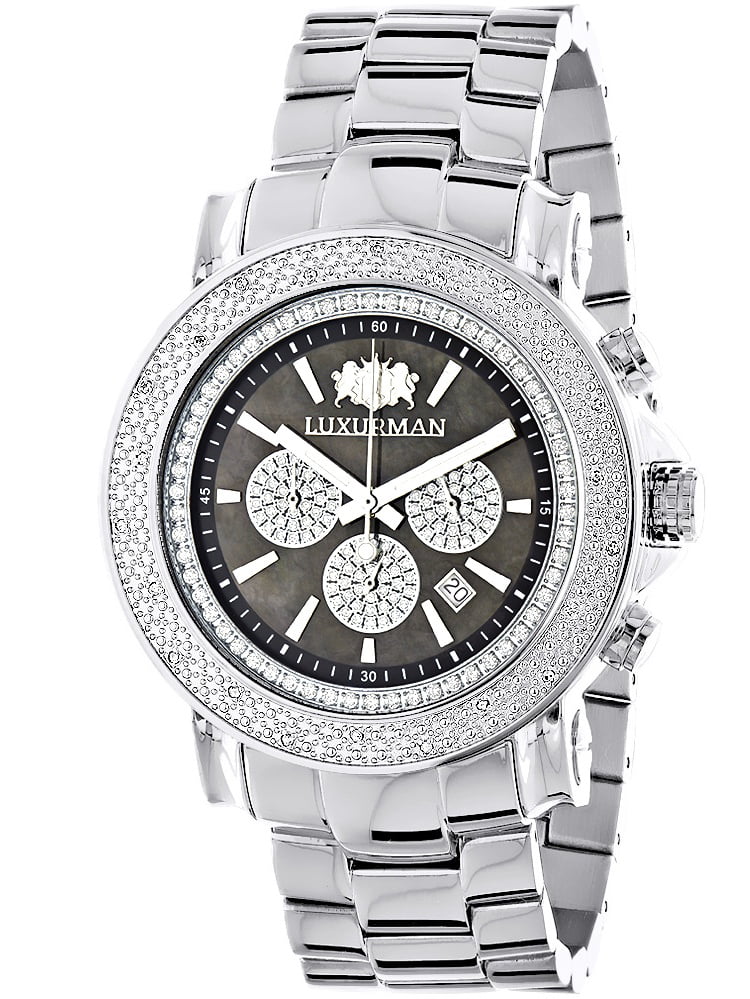 Large Face Watches for Men: 0.25ct Diamond Watch Chronograph - Walmart.com