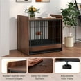 thumbnail image 4 of Pefilos 25" Dog Crate Furniture, Indoor Dog Kennel with Removable Tray and Lockable Door, Decorative Pet Cage Dog House, Brown, 4 of 8