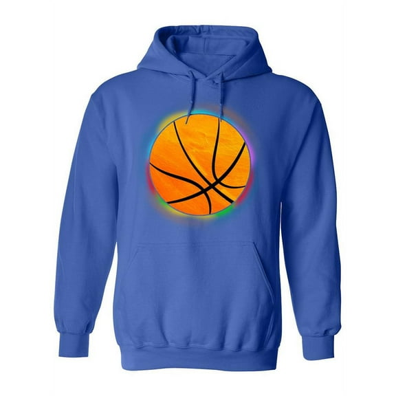 Basketball With Colorful Aura Hoodie Women -SPIdeals Designs, Female Medium