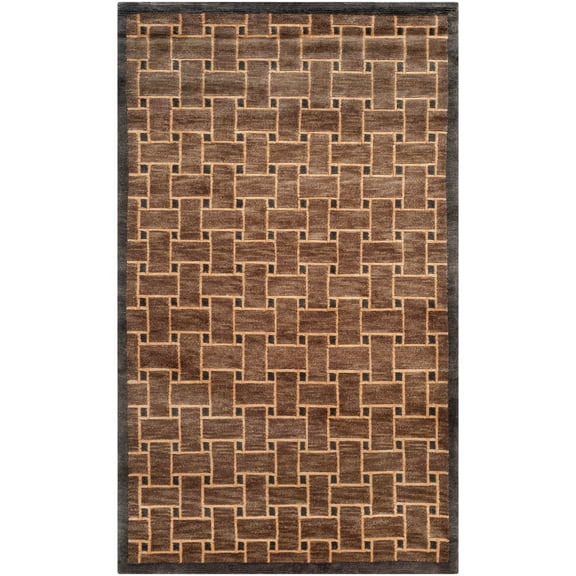 SAFAVIEH Tibetan Creighton Geometric Loop Wool Area Rug, Multi, 3' x 5'