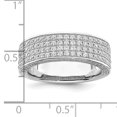 thumbnail image 4 of 925 Sterling Silver 142 Stone Cubic Zirconia Cz Ring Wedding Fancy, 4 of 9