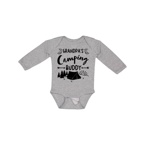 Inktastic Grandpas Camping Buddy Boys or Girls Long Sleeve Baby Bodysuit