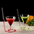 thumbnail image 4 of Creative Glass Spiral Glass Rotating Glass Straw Cup Glass 201 - 300ml for Drinks, 4 of 8