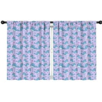 Blackout Kids Curtains,Purple Cartoon Narwhal Pattern Childrens Insulated Curtains Set Of 2,Bedroom Essentials,Toddler Room Decor 42"x54"