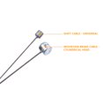 thumbnail image 3 of Cable de bicicleta de 5 piezas, desviador de bicicletas de montaña galvanizado, portátil, para deportes al aire libre, Kit de alambre interno Ciclismo Línea de palanca de cambios delantera Eigraketly OD025709-01, 3 of 6