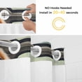 thumbnail image 5 of Funny Dog Print No Hook Shower Curtain Waterproof, Bathroom Curtains with Snap in Liners and See Through Top Window, Summer Modern Animals Hotel Style Bathtub Curtains Shower 36"Wx72"L, 5 of 8