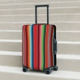thumbnail image 2 of Lsque Mexican Serape Blanket Stripes Printed Luggage Cover, Travel Luggage Protector,Scratch and Dirt Resistant, Fits 18-32 Inch Luggage - Medium, 2 of 9
