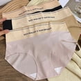 thumbnail image 3 of TNOBHG High-waisted Panties Women's Underpants Ice Silk Quick Dry Seamless Soft Breathable Thin Anti-septic High Waist Stretchy Slim Fit Tummy Control Lady, 3 of 8