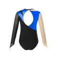 thumbnail image 4 of Alvivi Gymnastic Leotard for Girls Long Sleeve Metallic Rhinestone Ballet Dance Skating Leotard Bodysuit Royal Blue 14, 4 of 7