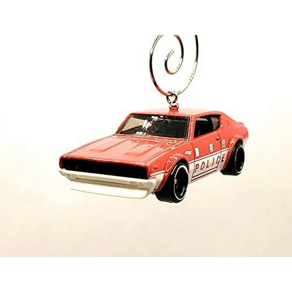Nissan Skyline 2000 GT-R Police Christmas Ornament 1:64 Red