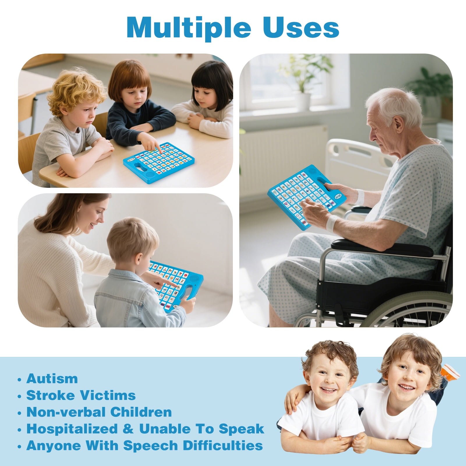 Joyreal AAC Autism Device Speech Aid with 8 Programmable Buttons