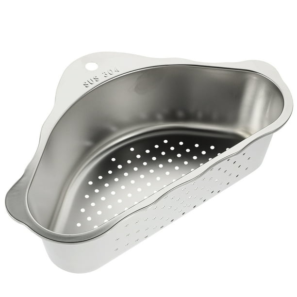 1 juego de escurridor en forma de triángulo para fregadero, escurridor de cocina, escurridor de fregadero sobrante, cesta para fregadero