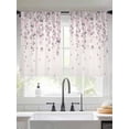 thumbnail image 2 of Spring Floral Sheer Curtains 2 Panels Set Japanese Watercolor Cherry Blossom Pink Flowers Sheer Window Curtains Light Filtering Rod Pocket Voile Drapes for Bedroom Living Room 52"x54", 2 of 9