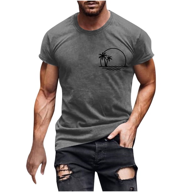 Camisas de Manga Larga para Hombres Casual Impreso Cuello Girado Abajo, Lado Dividido Botón Abajo Blusa para Al Aire Libre, Diario Y Primavera Verano