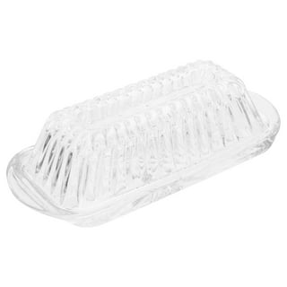 Oneida 64190L20 Clear Glass Butter Dish with Cover: Ceramic, Porcelain &  Glass Servers (076440641905-1)