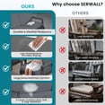 thumbnail image 5 of SERWALL Outdoor HDPE Patio Loveseat Sofa with Cushion,Weather-Resistant Patio Furniture for Poolside, Patio, Balcony, Porch & Backyard, Grey / Grey, 5 of 8