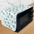 thumbnail image 1 of Aqua Microwave Oven Cover, Hand Painted Style Round Shapes Pattern in Different Pastel Colors Abstract Design, Water Resistant Organizer with Pockets for Kitchen, 36" x 12", Multicolor, by Ambesonne, 1 of 4