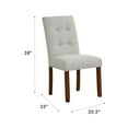 thumbnail image 3 of HomePop Tufted Back Dining Chair, Set of 2, Gray, 3 of 11